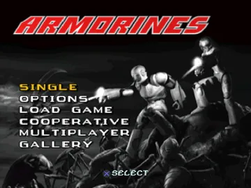Armorines - Project S.W.A.R.M. (EU) screen shot title